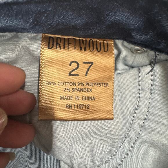 Driftwood Audrey Jeans Womens Size‎ 27 Medium Wash Mid Rise Blue Denim Whisker - Picture 3 of 9